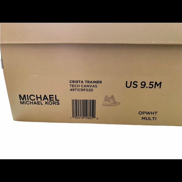 NWT MK Crista Canvas & Crocodile Embossed Trainer - Picture 10 of 10